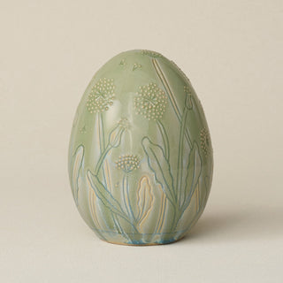 Handcrafted ceramic egg by Rookwood Pottery
