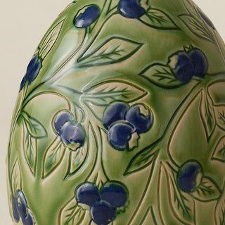 Close-up details of the ceramic handcrafted egg.