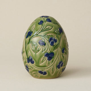 Handcrafted ceramic egg by Rookwood Pottery