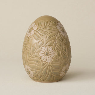 Handcrafted ceramic egg by Rookwood Pottery