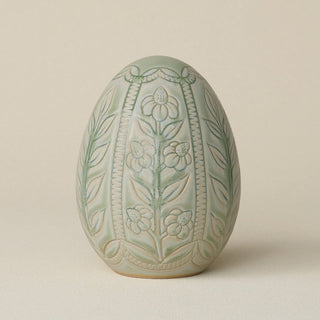 Handcrafted ceramic egg by Rookwood Pottery