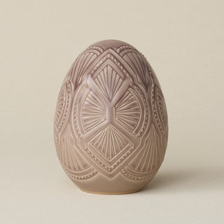 Handcrafted ceramic egg by Rookwood Pottery