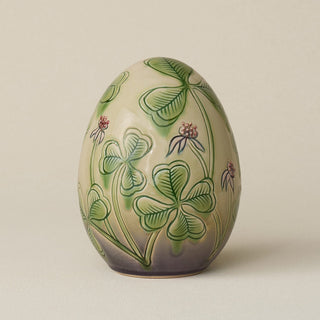 Handcrafted ceramic egg by Rookwood Pottery