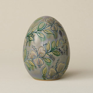 Handcrafted ceramic egg by Rookwood Pottery