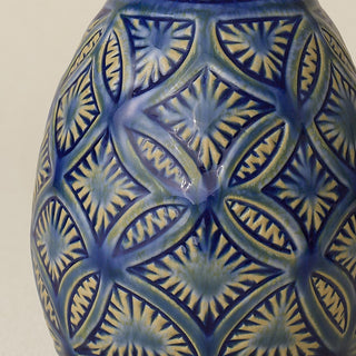 Close-up details of the ceramic handcrafted egg.