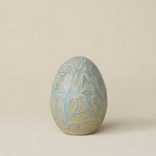 Handcrafted ceramic egg by Rookwood Pottery