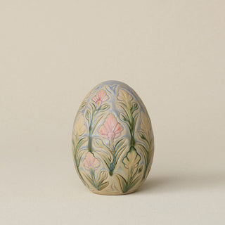 Handcrafted ceramic egg by Rookwood Pottery