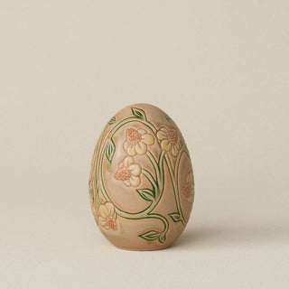 Handcrafted ceramic egg by Rookwood Pottery