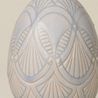 Close-up details of the ceramic handcrafted egg.