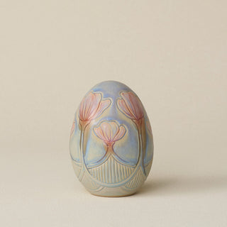 Handcrafted ceramic egg by Rookwood Pottery
