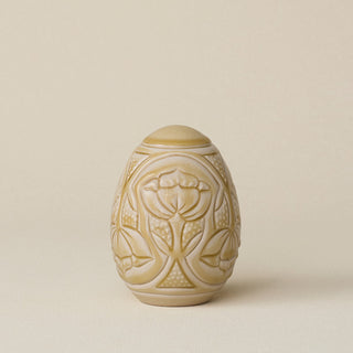 Handcrafted ceramic egg by Rookwood Pottery