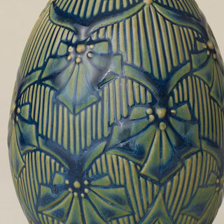 Close-up details of the ceramic handcrafted egg.