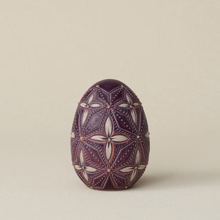 Handcrafted ceramic egg by Rookwood Pottery