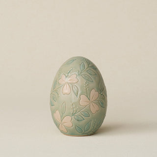 Handcrafted ceramic egg by Rookwood Pottery