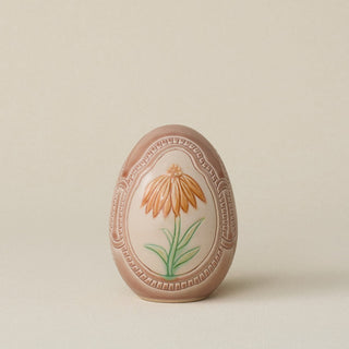 Handcrafted ceramic egg by Rookwood Pottery