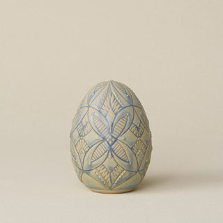Handcrafted ceramic egg by Rookwood Pottery
