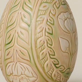 Close-up details of the ceramic handcrafted egg.