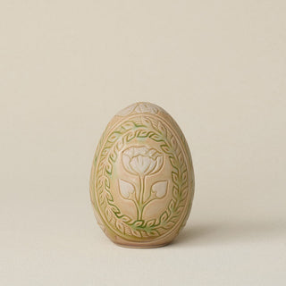 Handcrafted ceramic egg by Rookwood Pottery