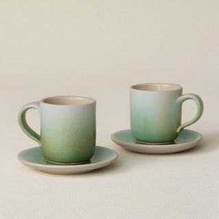 Hand-thrown espresso cup set by Rookwood Pottery
