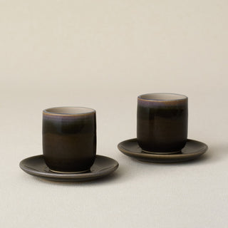 Hand-thrown espresso cup set by Rookwood Pottery