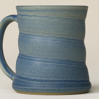 Close-up details of hand-thrown mug by Rookwood