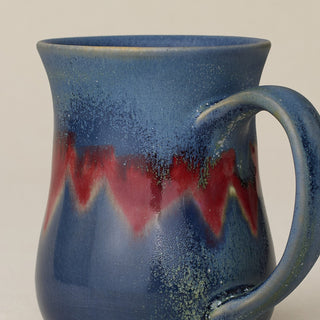 Close-up details of hand-thrown mug by Rookwood