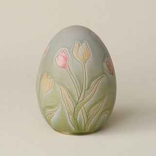 Handcrafted ceramic egg by Rookwood Pottery