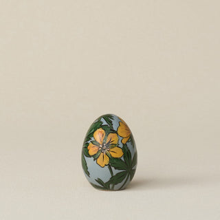 Handcrafted ceramic egg by Rookwood Pottery
