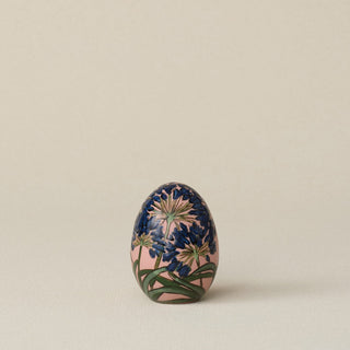 Handcrafted ceramic egg by Rookwood Pottery
