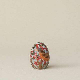 Handcrafted ceramic egg by Rookwood Pottery