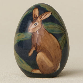 Close-up details of the ceramic handcrafted egg.