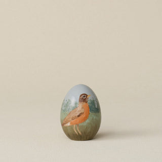 Handcrafted ceramic egg by Rookwood Pottery