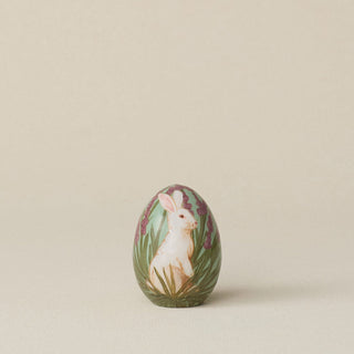Handcrafted ceramic egg by Rookwood Pottery