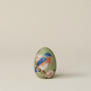 Handcrafted ceramic egg by Rookwood Pottery