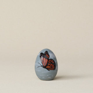 Handcrafted ceramic egg by Rookwood Pottery