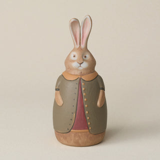 Hand-thrown and hand-glazed ceramic bunny by Rookwood Pottery