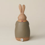 Back of the bunny with a delicate, hand-carved tail.