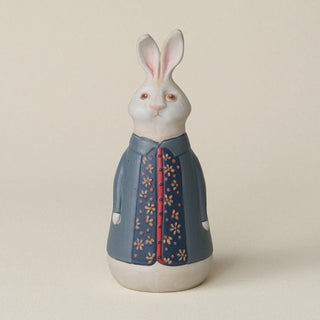 Hand-thrown and hand-glazed ceramic bunny by Rookwood Pottery