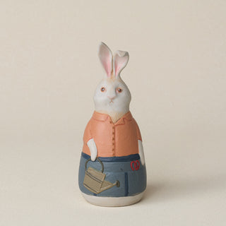 Hand-thrown and hand-glazed ceramic bunny by Rookwood Pottery