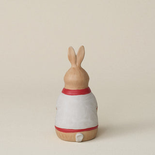 Back of the bunny with a delicate, hand-carved tail.