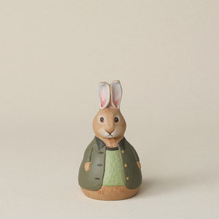Hand-thrown and hand-glazed ceramic bunny by Rookwood Pottery