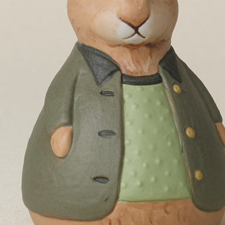 Close-up details of the one-of-a-kind bunny.