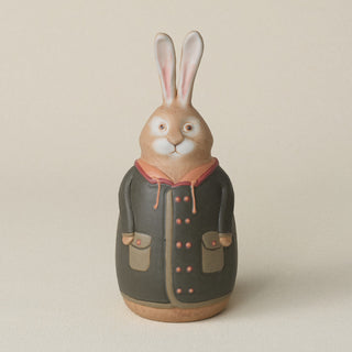 Hand-thrown and hand-glazed ceramic bunny by Rookwood Pottery