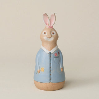 Hand-thrown and hand-glazed ceramic bunny by Rookwood Pottery