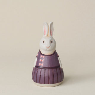 Hand-thrown and hand-glazed ceramic bunny by Rookwood Pottery