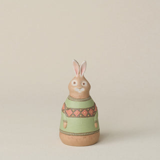 Hand-thrown and hand-glazed ceramic bunny by Rookwood Pottery