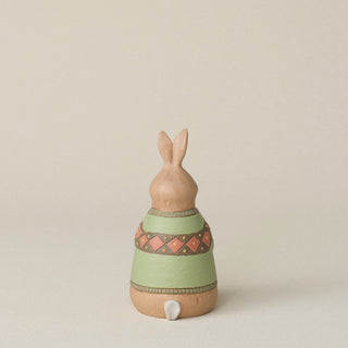 Back of the bunny with a delicate, hand-carved tail.