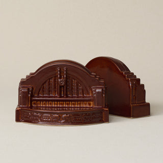 Union Terminal Bookend Set, Burnt Umber