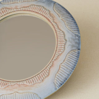 Close-up details of the one-of-a-kind mirror.