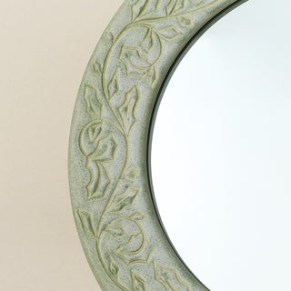 Close-up details of the one-of-a-kind mirror.